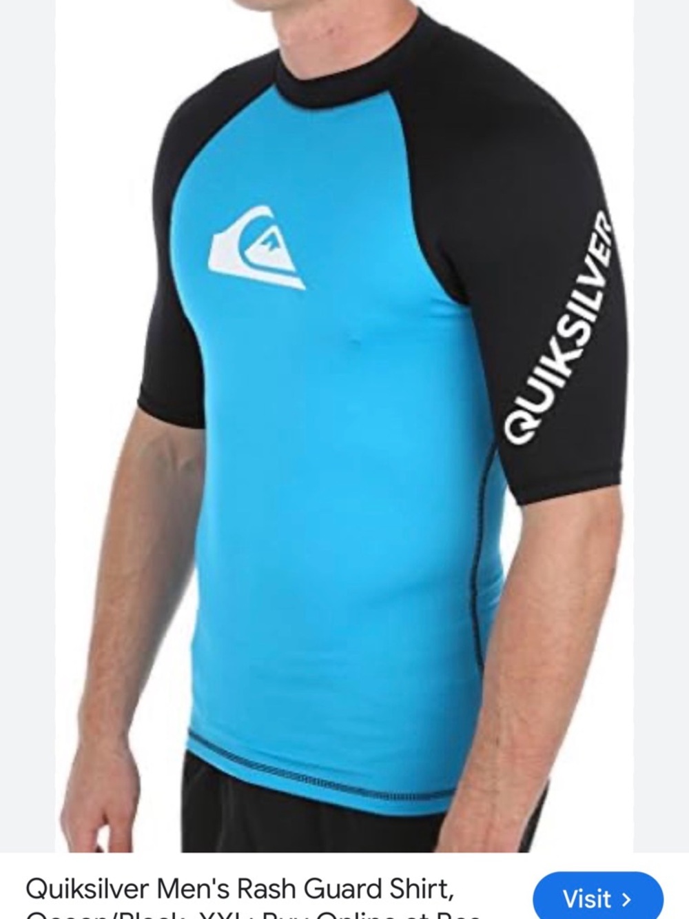 Quicksilver Men’s Size XL Ocean/Black